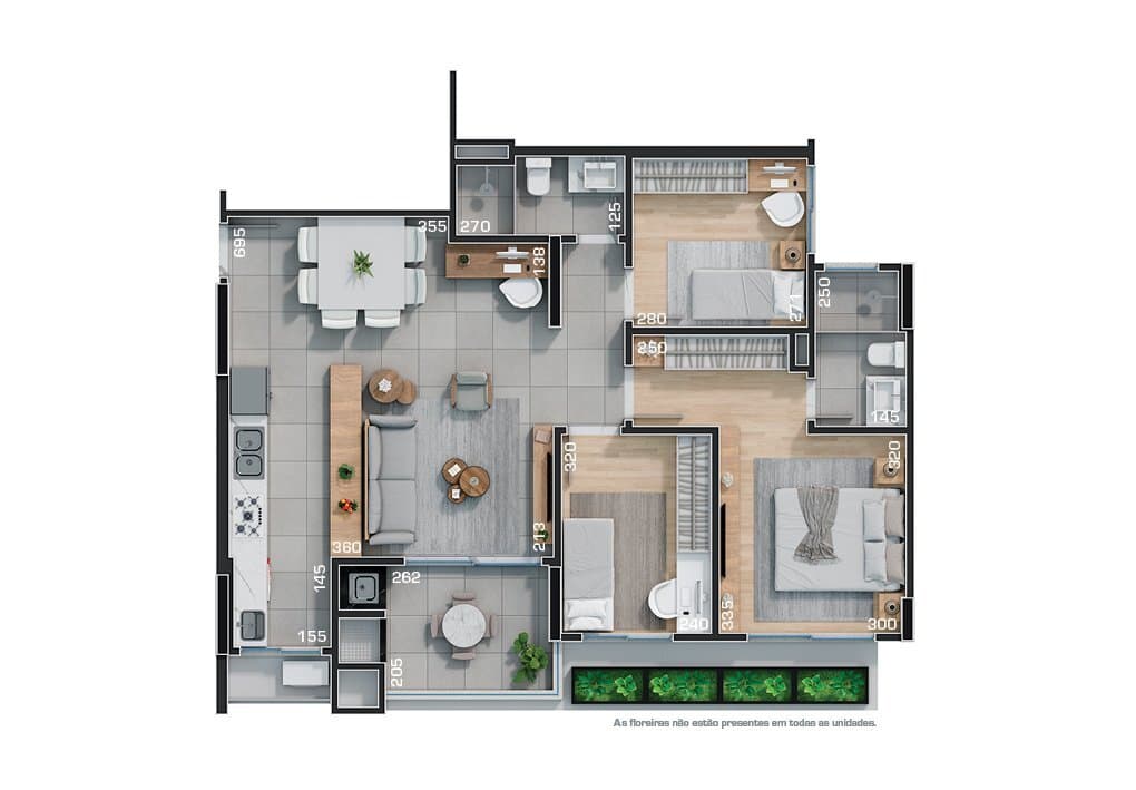 Apartamento · 87,14 m² · 3 dorms