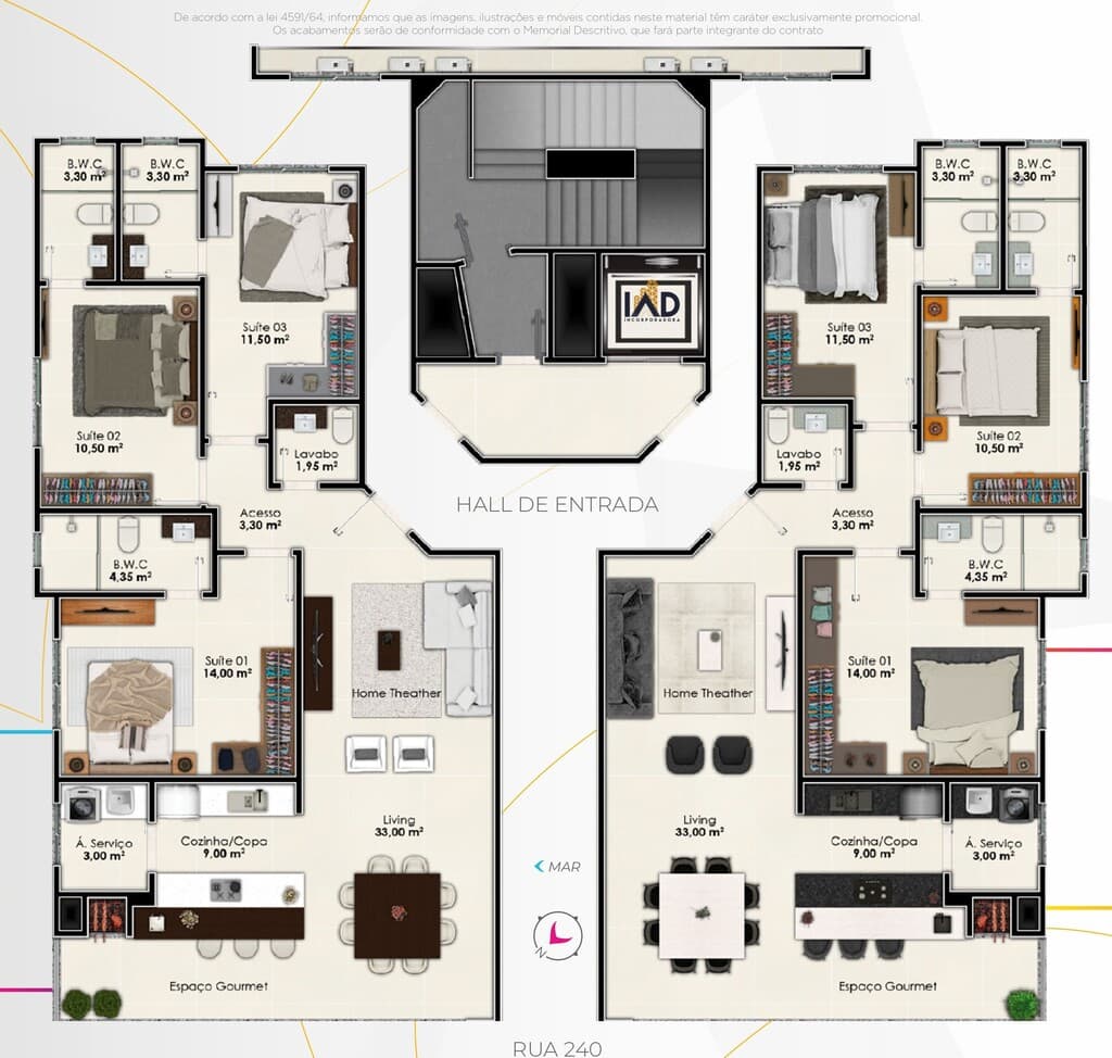 Apartamento · 111 m² · 3 dorms