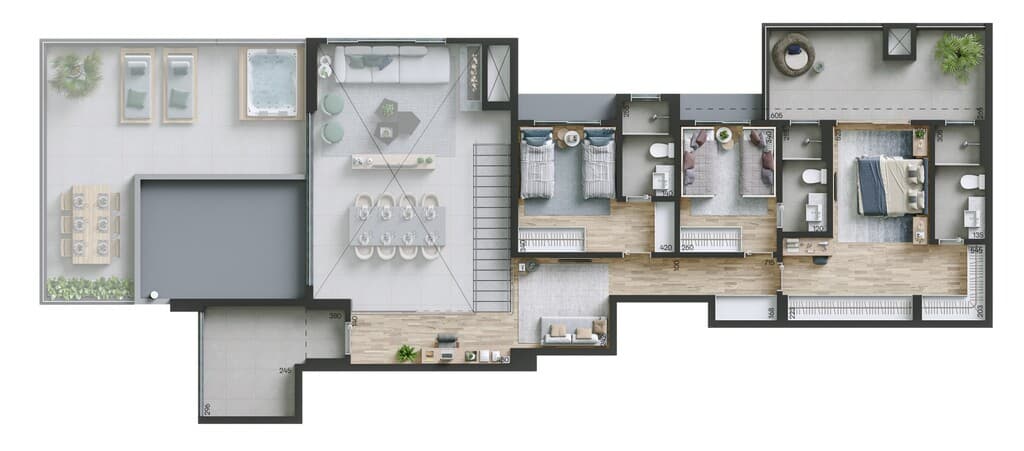 Apartamento · 113 m² · 3 dorms