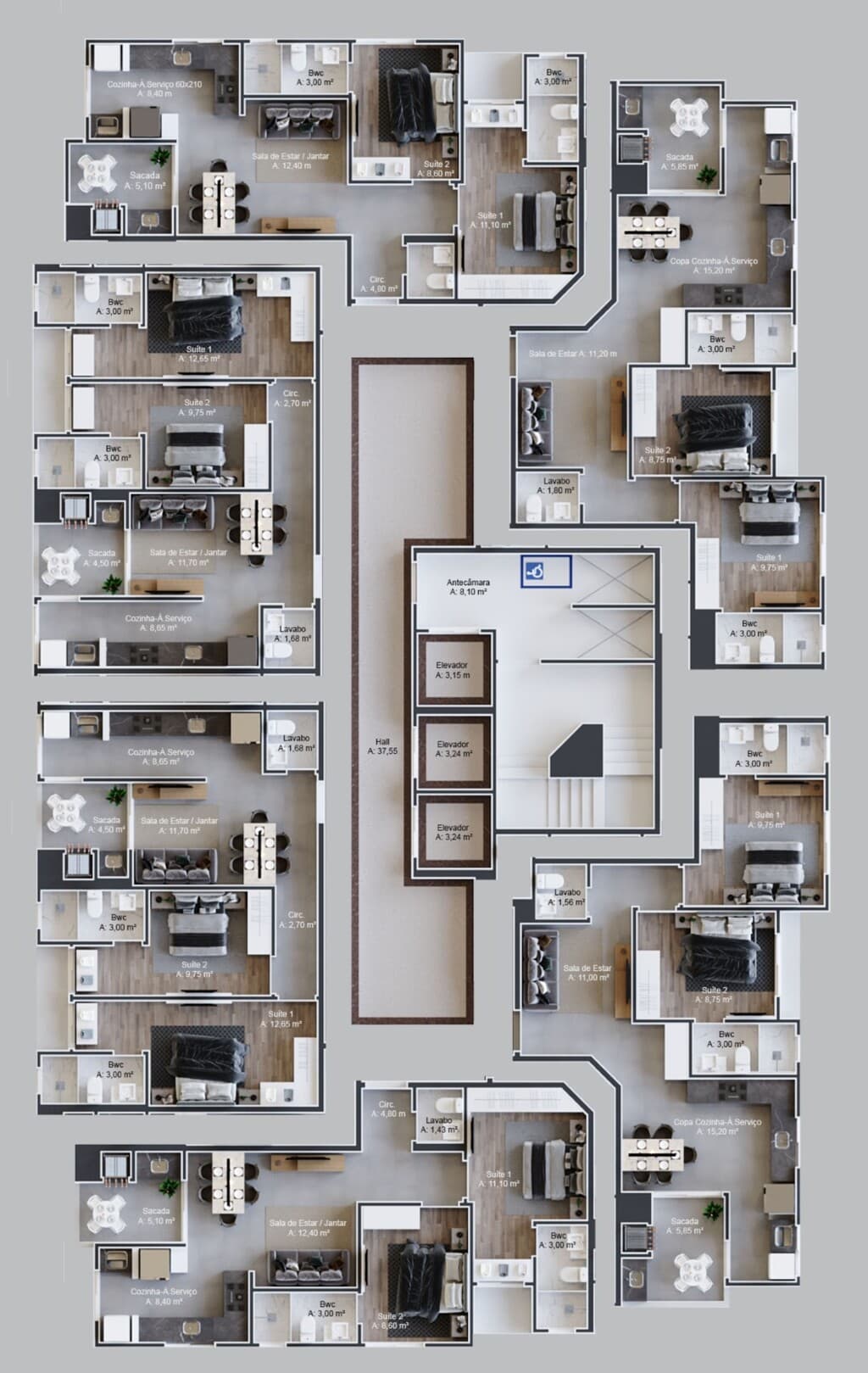 Apartamento · 66,65 m² · 2 dorms