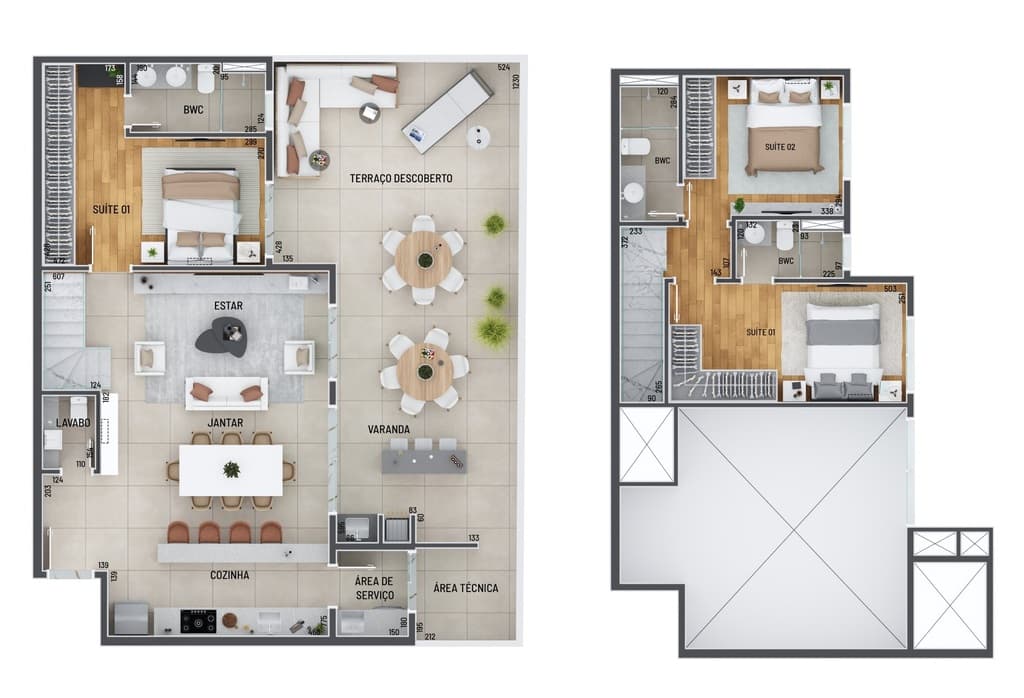 Garden · 170 m² · 3 dorms
