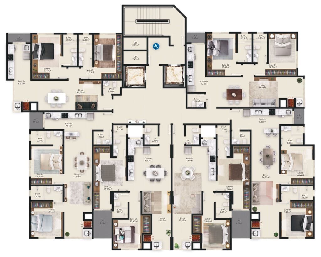Apartamento · 69 m² · 2 dorms