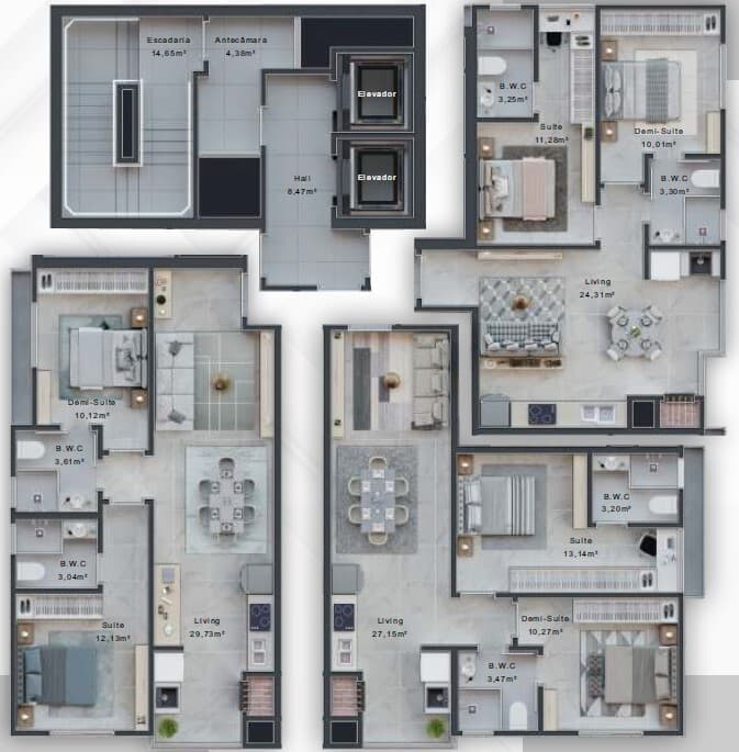 Apartamento · 60,03 m² · 2 dorms