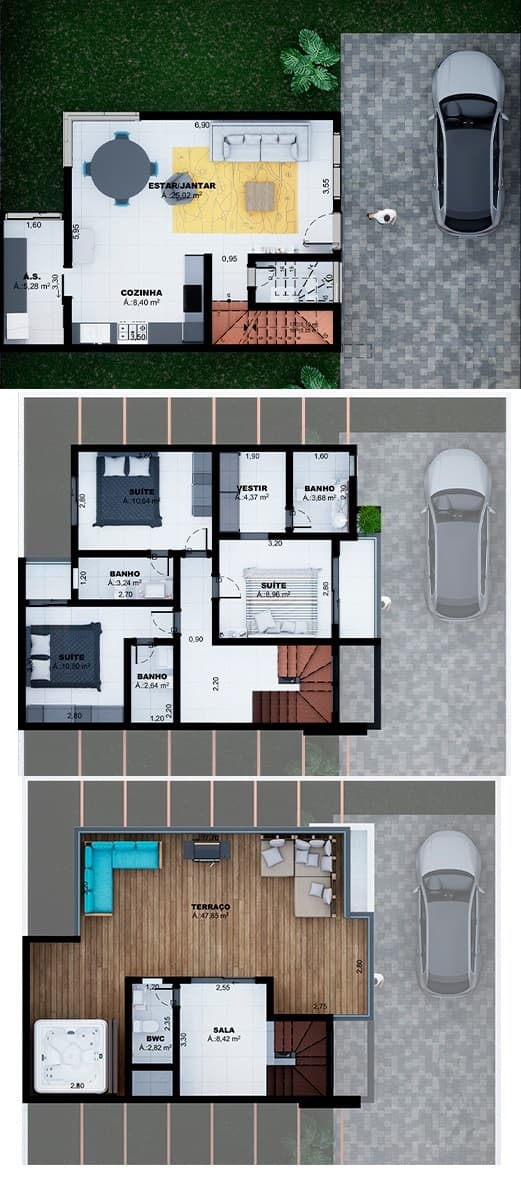 Casa em Condomínio · 208,28 m² · 3 dorms