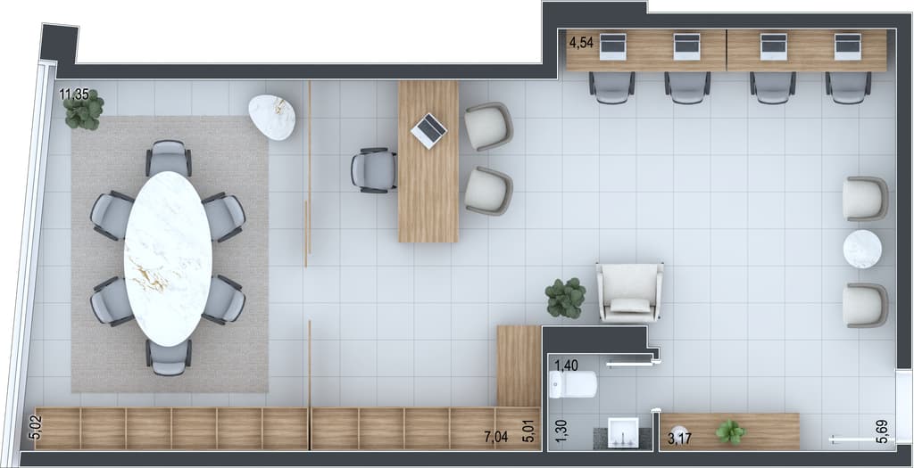Sala com Área Ext. · 64,72 m² · 0 dorms