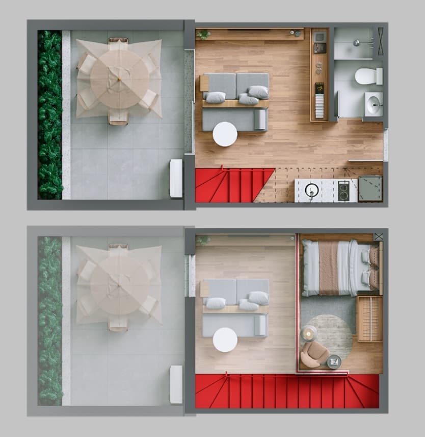 Garden · 30,51 m² · 1 dorm