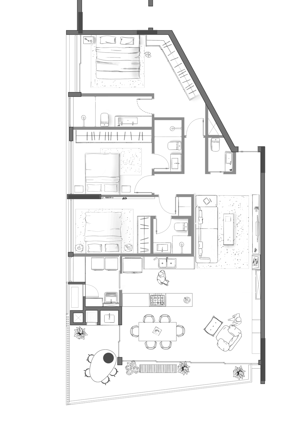 Apartamento · 136,5 m² · 3 dorms