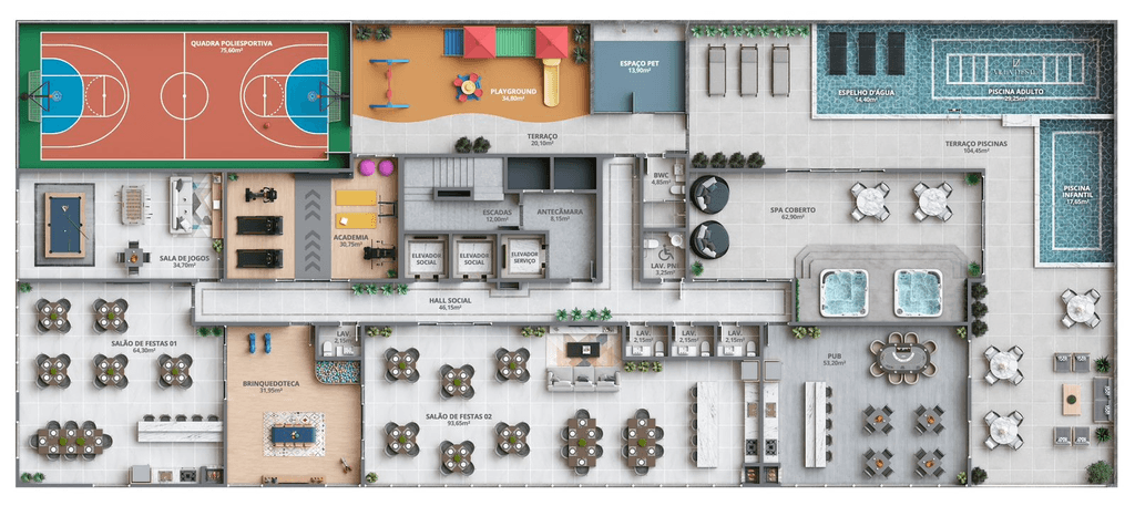 Apartamento · 68,9 m² · 2 dorms