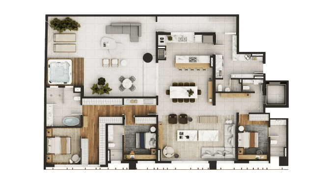 Garden · 200,44 m² · 3 dorms