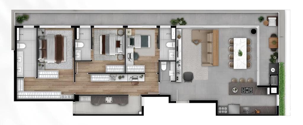 Garden · 151,88 m² · 3 dorms