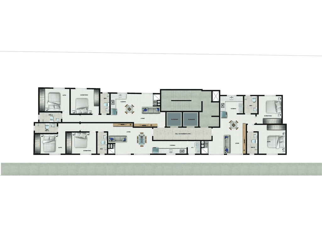 Apartamento · 65 m² · 2 dorms