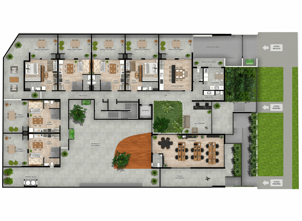 Apartamento · 31,88 m² · 1 dorm