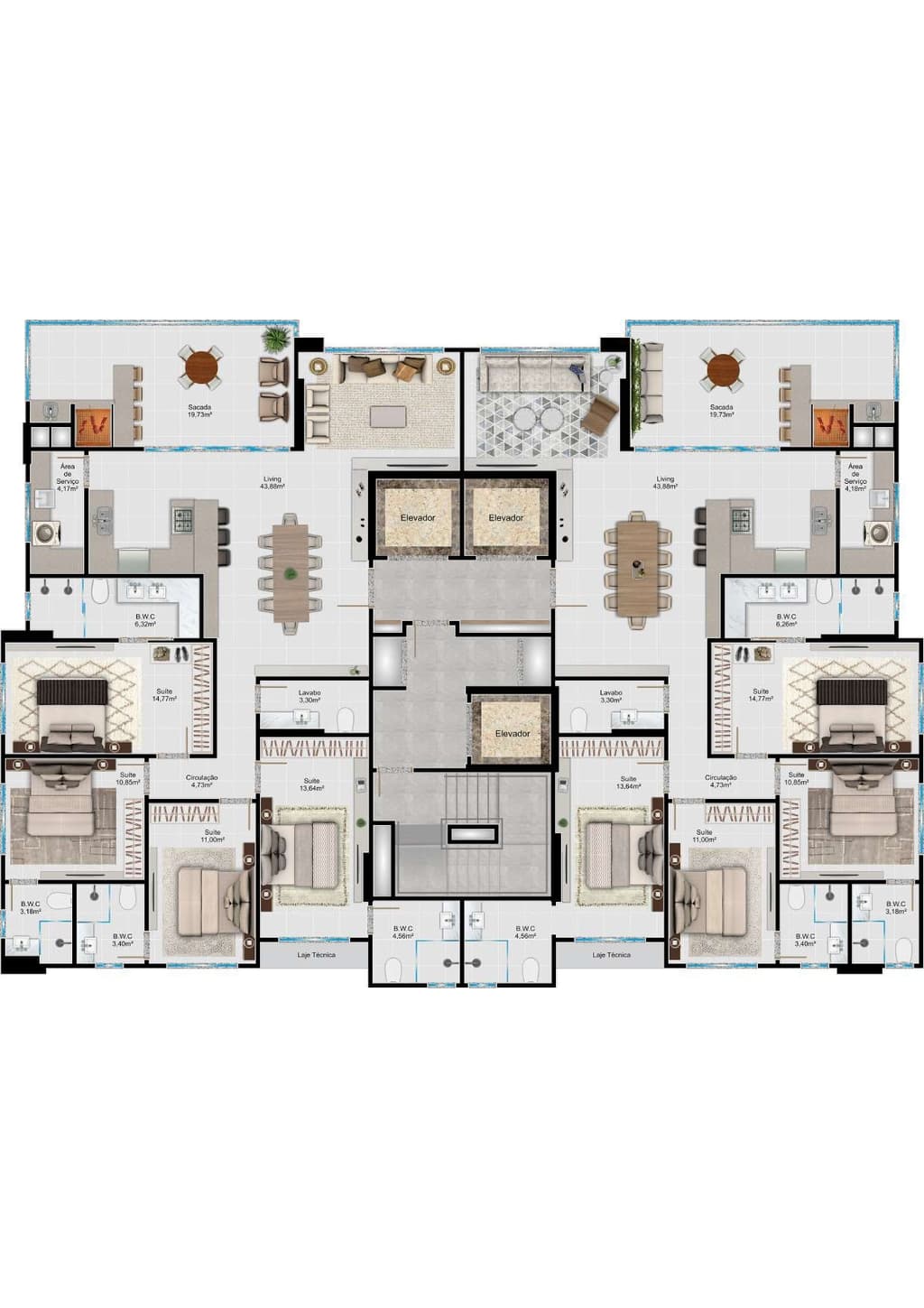 Apartamento · 160 m² · 4 dorms