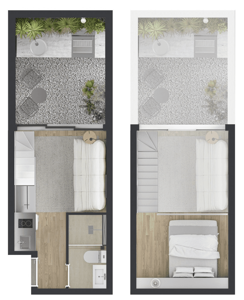 Garden · 33,98 m² · 1 dorm