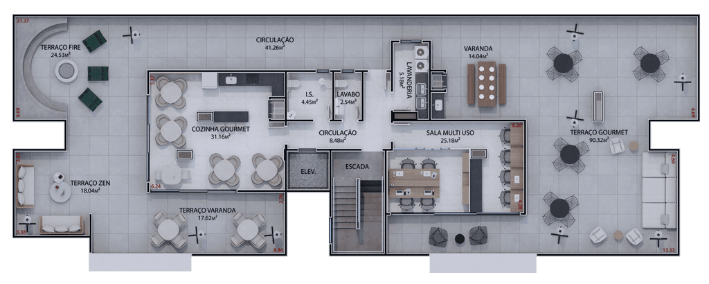 Studio · 22,49 m² · 1 dorm