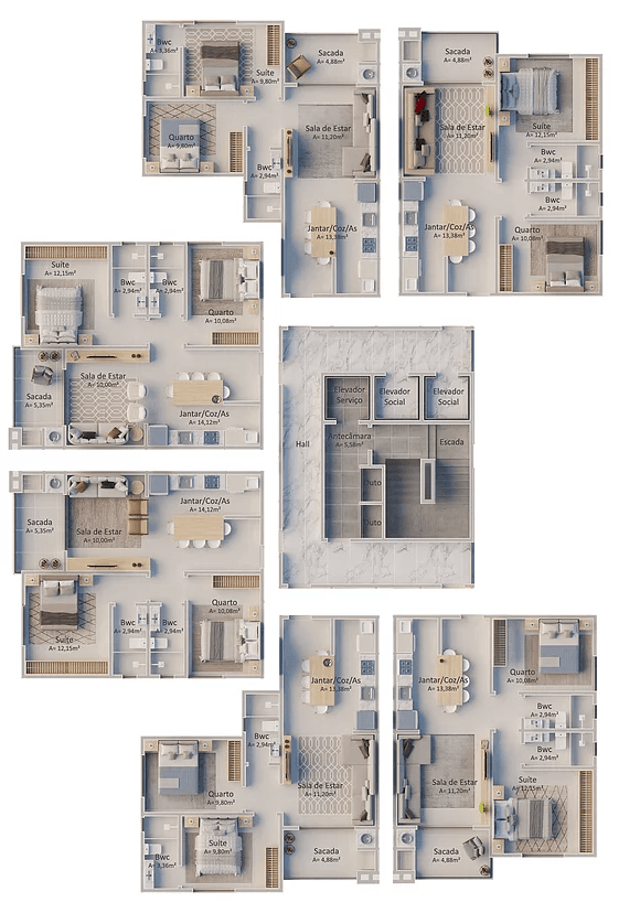 Apartamento · 65,41 m² · 2 dorms
