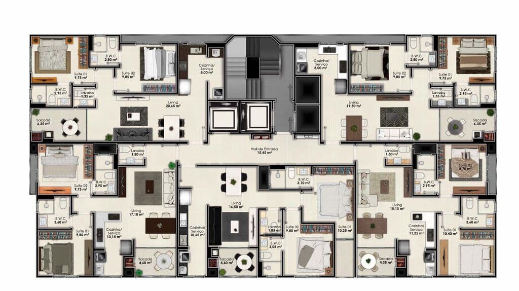 Apartamento · 69 m² · 2 dorms