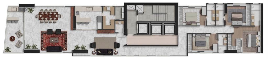 Apartamento · 262 m² · 4 dorms