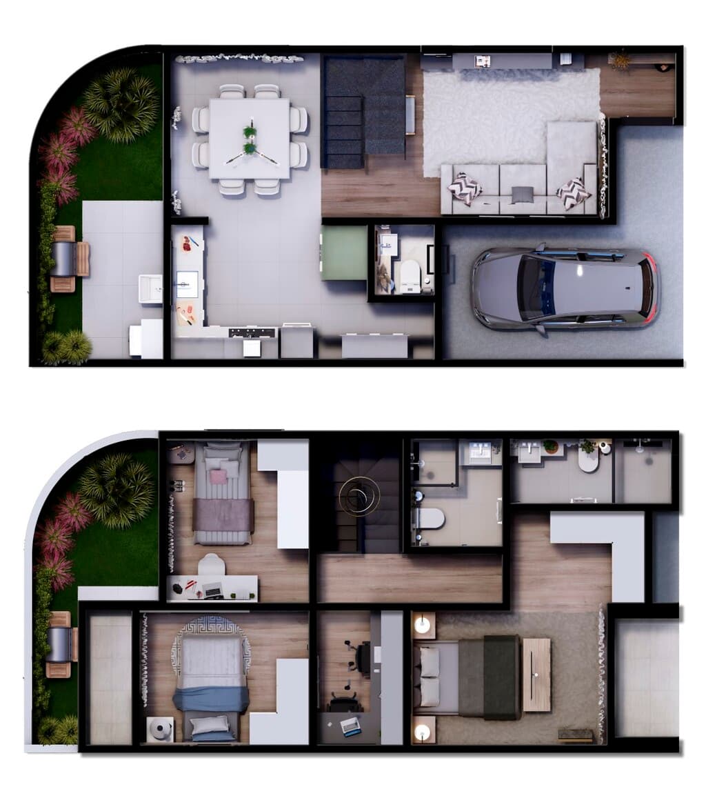 Casa em Condomínio · 123,56 m² · 3 dorms