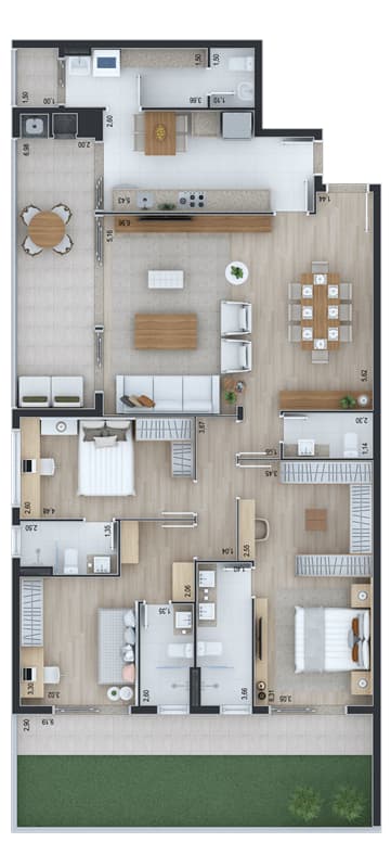 Garden · 181,65 m² · 3 dorms