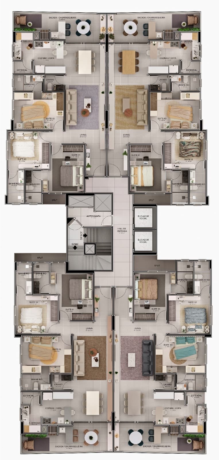 Apartamento · 120 m² · 3 dorms