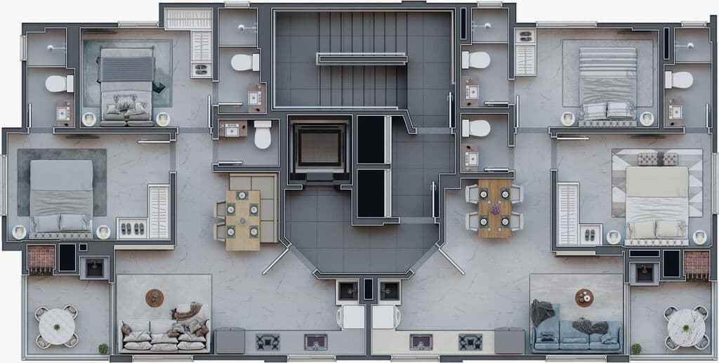 Apartamento · 63,05 m² · 2 dorms