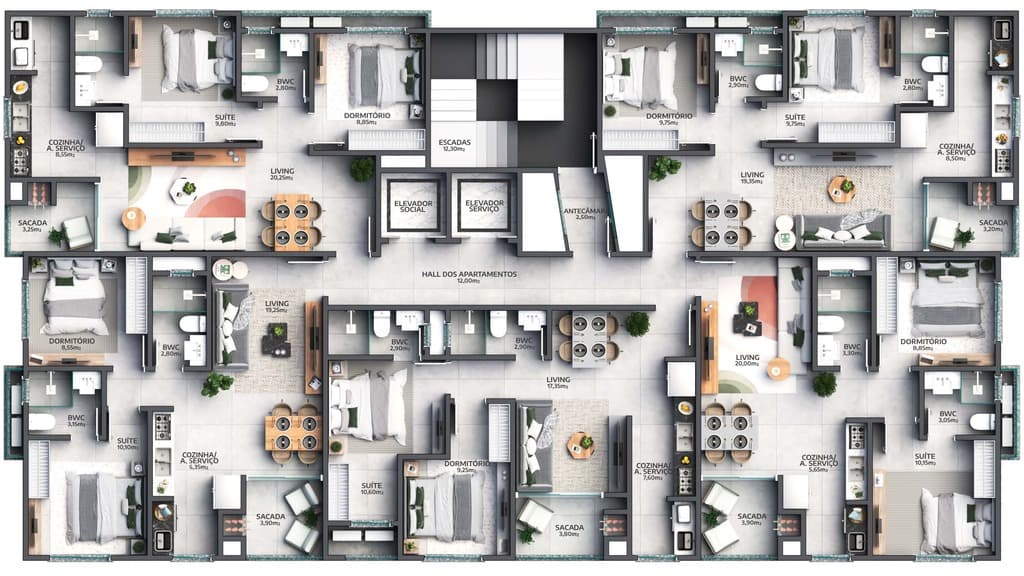 Apartamento · 66 m² · 2 dorms