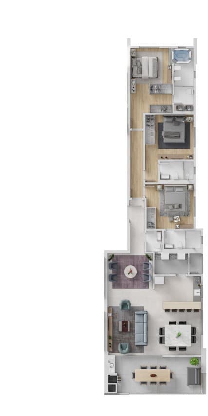 Apartamento · 166 m² · 3 dorms